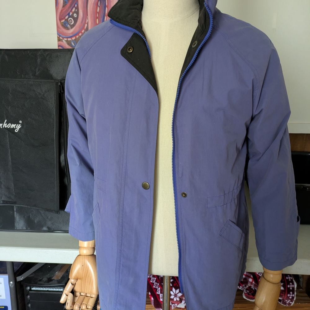 Womens Blue London Fog Jacket Size Petite Small